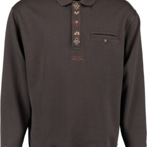 Trachten pánska polokošeľa s výšivkou dlhý rukáv