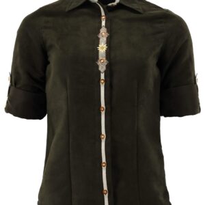 Trachten dámska košeľa s výšivkou